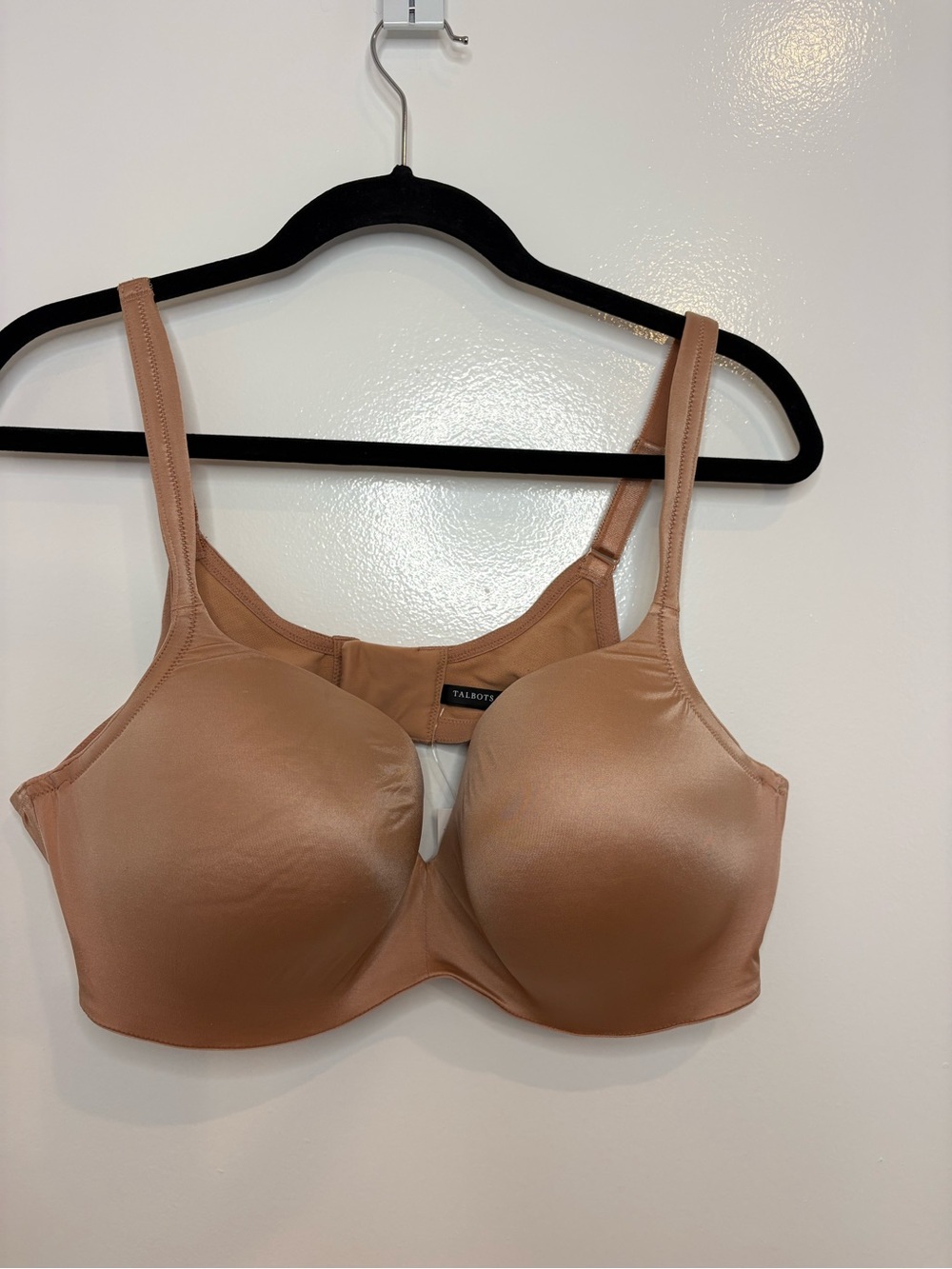 NWT Talbots Balconette T-Shirt Bra, Med Coverage, Hidden Underwire, Mocha, 44C